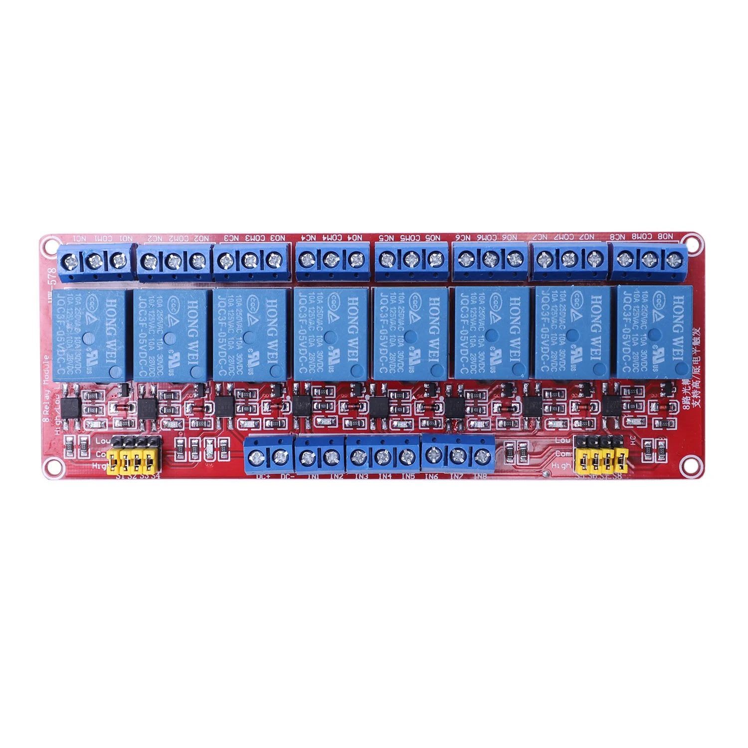 8-канальный 8-CH релейный модуль DC 5 V с Оптрон H/L high/Низкий уровень Тригер для Arduino