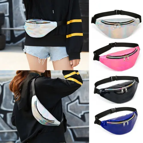 

Women High Quality Leather Waist Pack Belt Bag Outdoor Travel Joker Zipper Bum Bag Fashionable Small Purse Chest Pouch