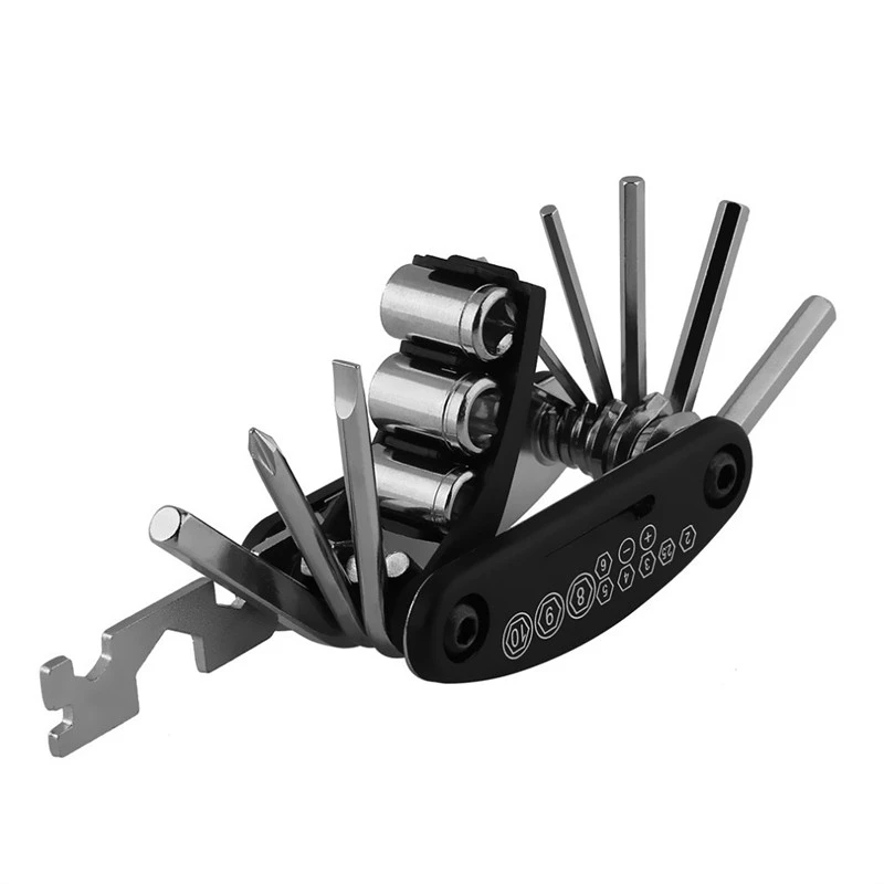 Best 16 in 1 Bicycle Tools Maintenance Sets Mountain Bike Wrench hex flat wrench Bicycle Multi Repair Tool Kit phillips screwdriver