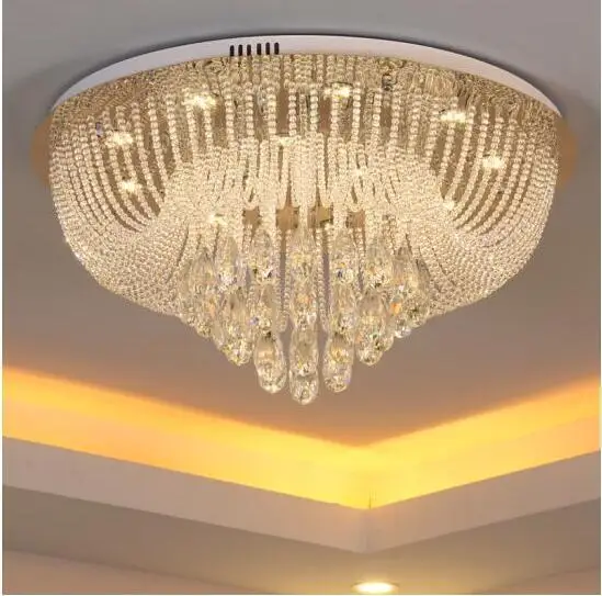 

Crystal Chandelier Fashion Ameican K9 crystal Led Creative Luxury Dining hall lamp Villa ceiling light Living room lamp Round