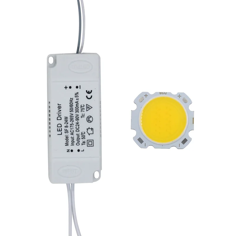 1 шт. светодиодный COB лампа из бисера 10 Вт-30 Вт источник света чип+ светодиодный драйвер адаптер питания Холодный/теплый/натуральный белый для diy светодиодный прожектор