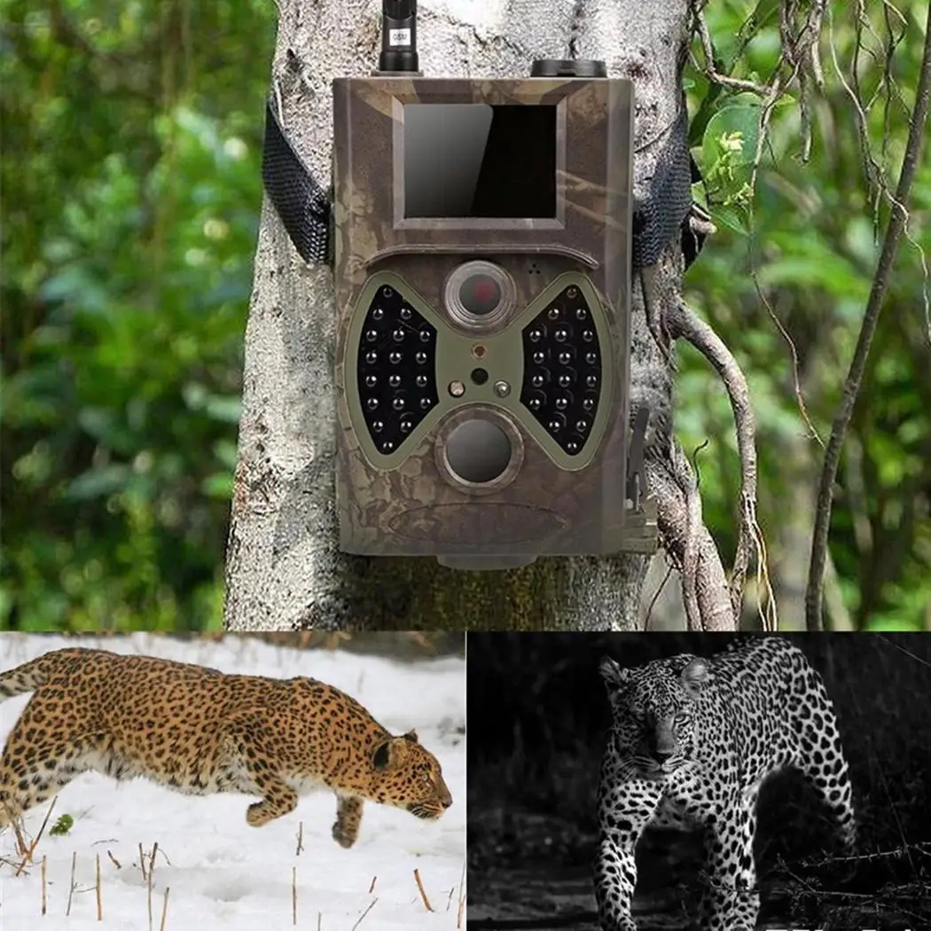 

HC-300A 12MP 1080P Outdoor Hunting Camera MMS Photo Traps Night Vision Wildlife Camera Trap infrared Trail Camera Device }