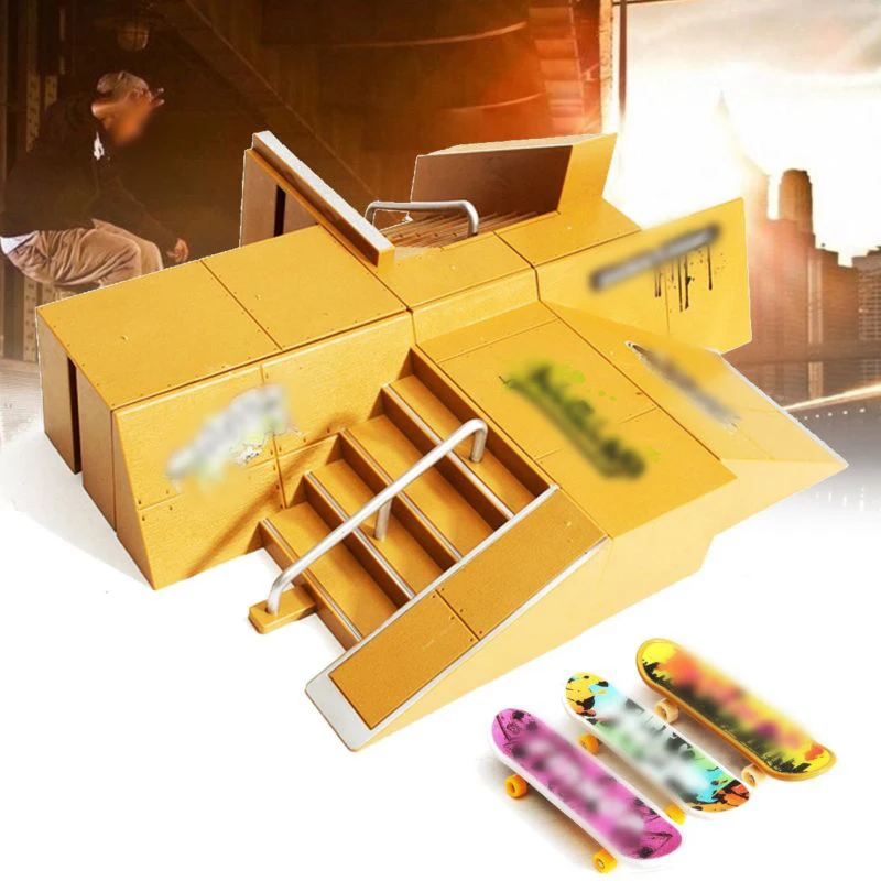 Скейт парк рампа для настольный пальцевый Скейтборд Finger Board Ultimate парки игрушки