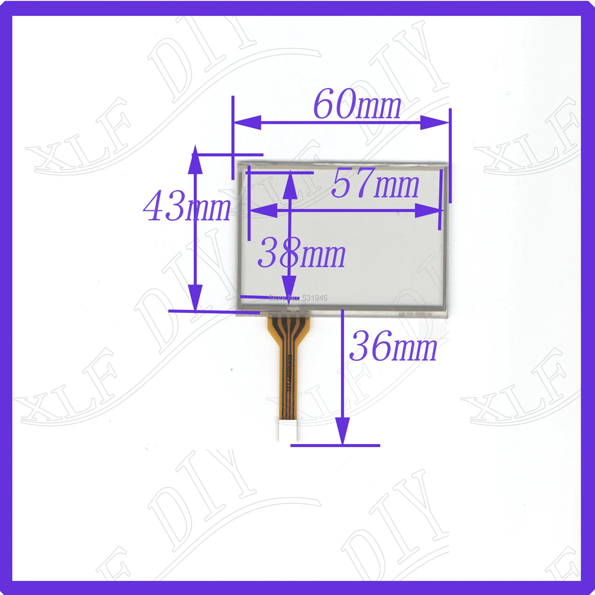 

ZhiYuSun 60*43mm 3.5inch touch screen 60mm*43mm resistance screen Digital general touch screen this is compatible