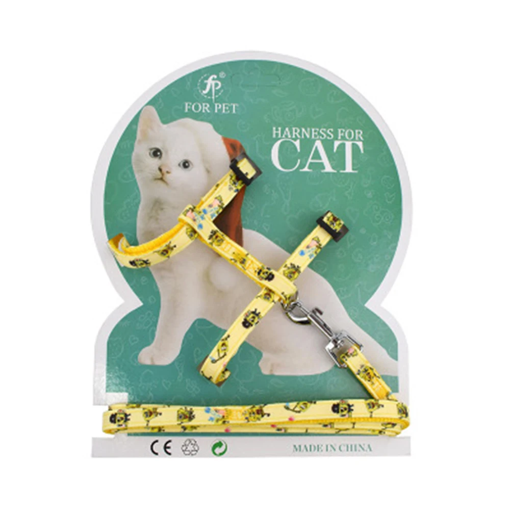 Pet Personalized Cat Collar Harness Leash With Name ID Tag Adjustable Pet Traction Kitten Collar For Cat Harness Belt Pet Personalized Cat Collar Harness Leash With Name ID Tag Adjustable Pet Traction Kitten Collar For Cat Harness Belt