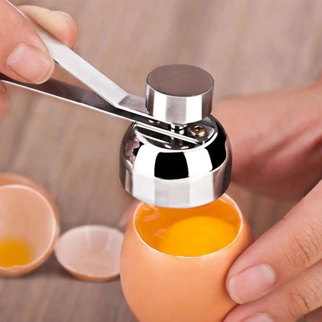 

Stainless Steel Boiled Egg Scissors Topper Shell Cutter Knocker Raw Egg Cracker Separator Egg Opener Kitchen Gadgets Tools Sets