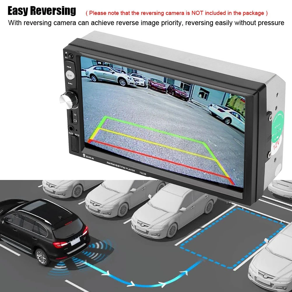 7 дюймовый 2 Din Автомобильный MP4/MP5 плеер беспроводной WiFi Bluetooth 4 0 U диск/TF/USB/FM/AUX для