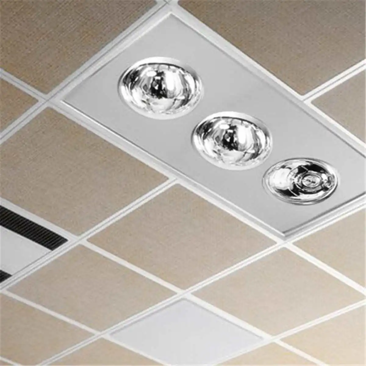 

3 Lamp Bathroom Electric Heater Exhaust Fan Warmer Ceiling Lights Heating Winter Shower Livingroom Light 825W 220V LED