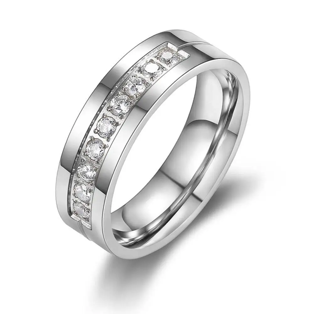 New Wedding Band Engagement Rings for Couples Women Men 316L Stainless Steel High Quality Lovers Jewelry Valentine's Gift