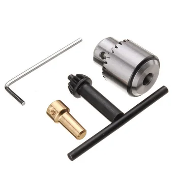 

4pcs/set 0.3-4mm Electric Clamping Jt0 Taper Connecting Rod Micro Motor With Key Drill Chuck Clamp Shaft Mini Accessory Brass