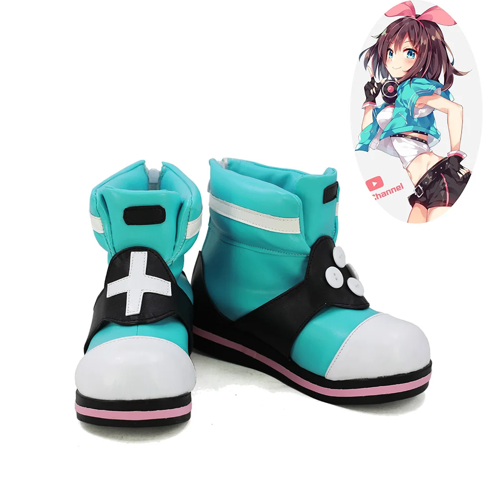 Женские сапоги для косплея Kizuna AI A.I.Channel с Виртуальным якорем|Туфли| |