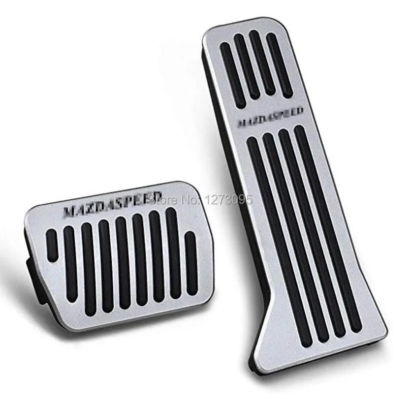 

For 2015-2018 Mazda 3 6 CX-3 CX-5 Aluminum AT Accelerator Pedal Brake Pedal Gas Non-slip Pad Protectors Car Styling Accessories
