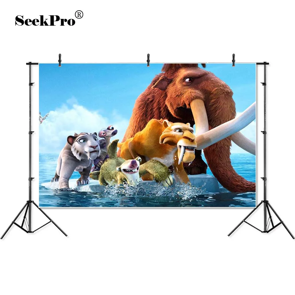 

Ice Age The Meltdown Sea Elephant Birthday Banner Photo Backgrounds Personalized Continental Drift Photo Backdrops