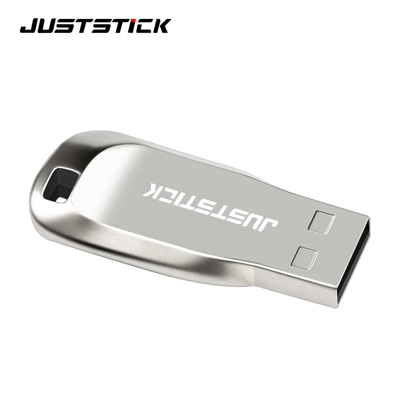 

JUSTSTICK metal USB 2.0 pen drive 8gb 16gb 32gb real capacity pendrive u disk 64gb 128gb fashion USB flash disk Free key ring