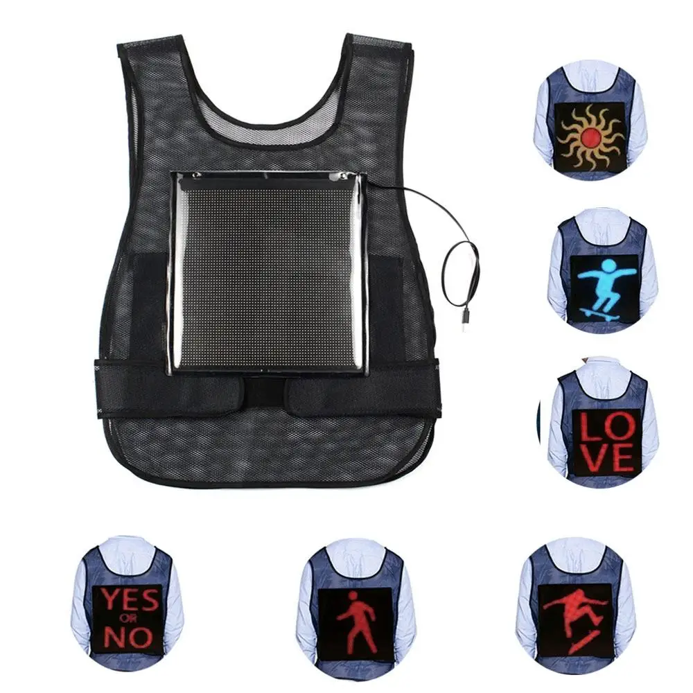 

LED Advertising Vest Wearable Led Screen Full Color Waterproof Outdoor Sports with USB Cable Advertising Lights publicidad