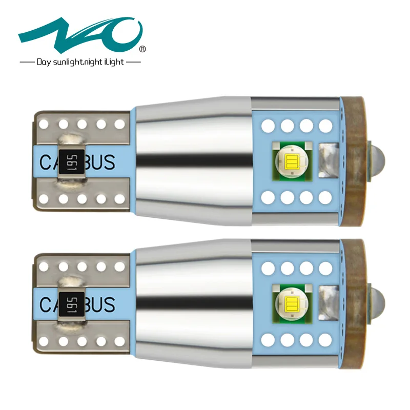 

NAO 2x T10 W5W High Power Cree Chip 168 194 CANBUS NO ERROR White LED Upgrade DRL Backup Reverse Map Dome Light Sourcing
