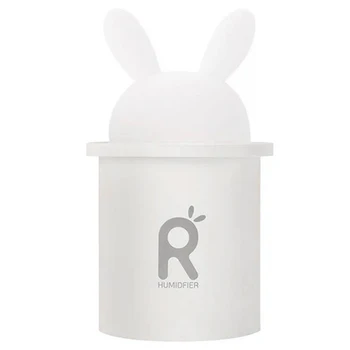

Ultrasonic Air Humidifier For Baby Pregnant Cartoon Rabbit 250Ml Usb Essential Oil Diffuser Led Light Lamp Car Air Purifier