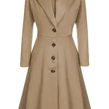 Зима Весна крутое женское одноцветное однобортное Удлиненное пальто Верхняя одежда шерстяное пальто размера плюс 3XL 3 цвета