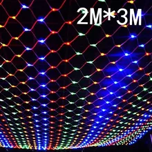 2mx3m 204 Led 8 modes 220V super bright net mesh string light xmas christmas light new