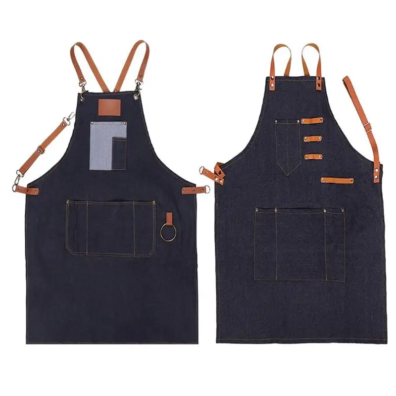 Salon Hair Cutting Apron Professional Barber Denim Apron Hairdresser Hair Cutting Protection Tool Hairdresser Styling Cloth Tool 2