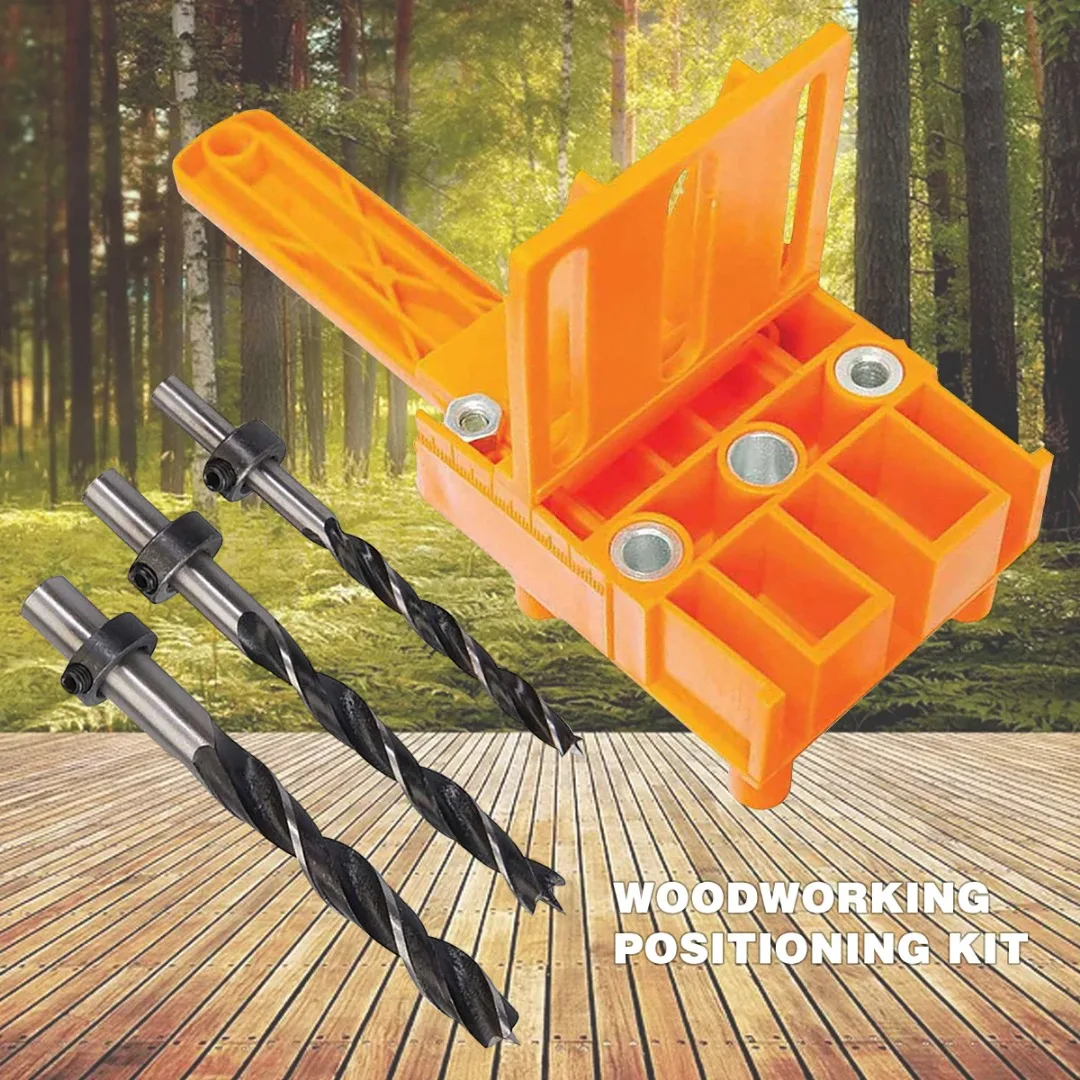 

Woodworking Dowel Jig with Carpenters Wood Drilling Doweling Hole Saw Tools Set Fits for 6/ 8/10mm Drill Bits