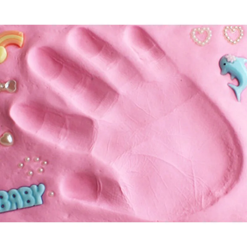 Уход за ребенком Air Hand Foot Inkpad сушильная мягкая глиняная отпечаток руки ребенка отпечаток отпечатка ноги литье родитель-ребенок ручная подушечка с чернилами для отпечатков