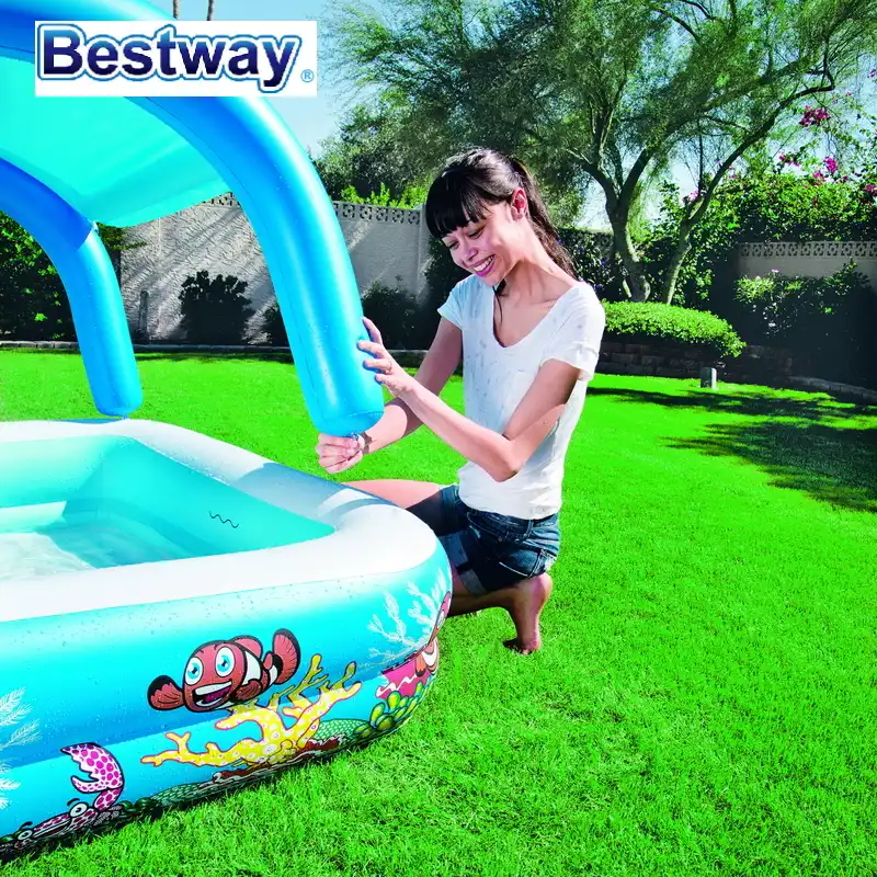 inflatable pool with canopy