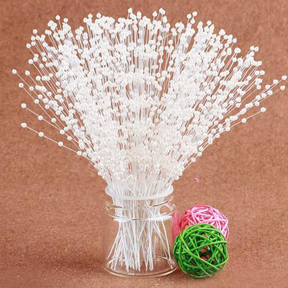 

New 10 Bunch Pearl Flower Beads DIY Bride Bouquet Sprays Wedding Craft