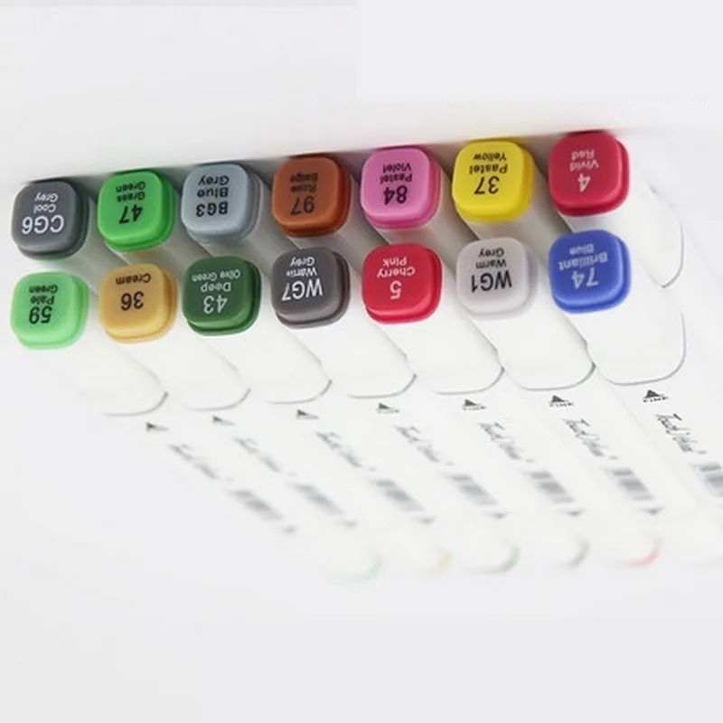 

Double-headed Nib 32/48/72 Colors Multicolor Oily Marker Pen Student painting Art school Landscape Design