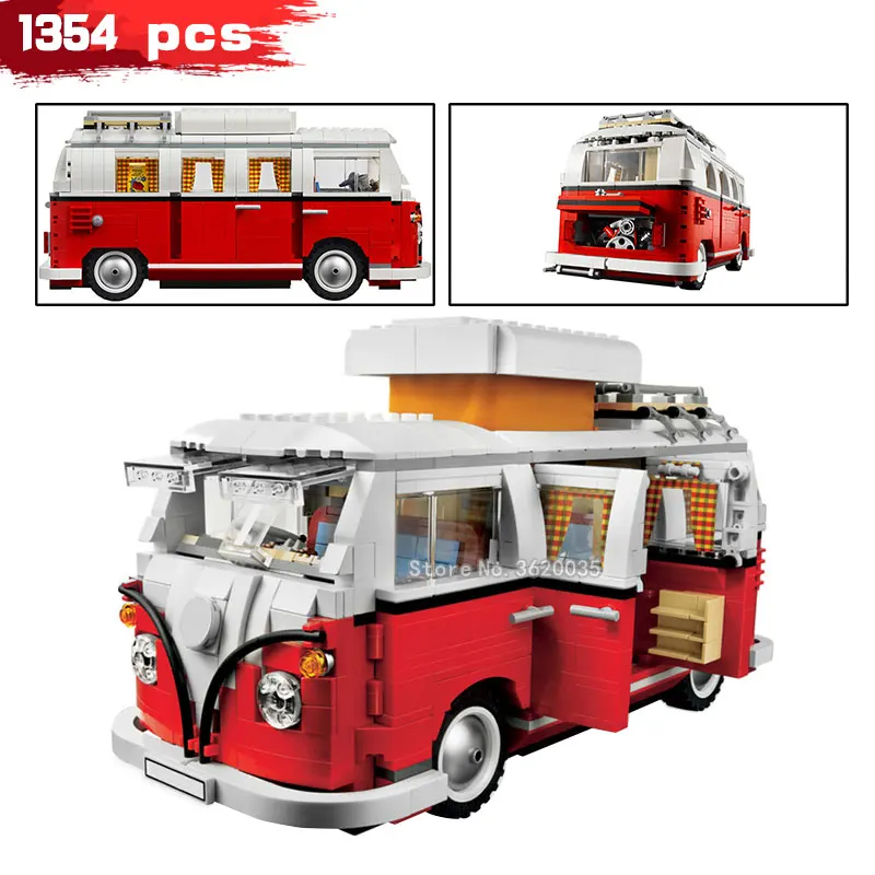 

City Technology Construction Vehicle Series Family Tourism Camping Bus Building Blocks House Car Child Best Gift With Legoinglys