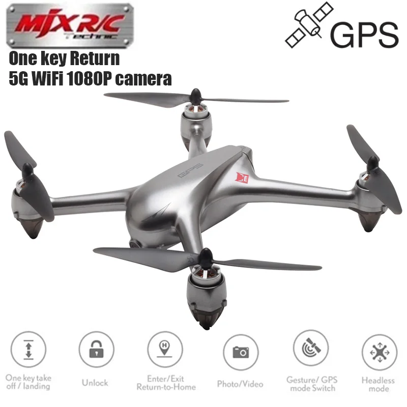 

MJX B2SE 5G GPS RC Drone 1080P Camera Quadcopter WiFi FPV Positioning Brushless Altitude Hold RC Drone RTF One Key Return