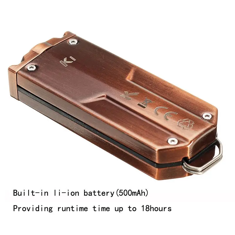 Astrolux K1 бронза XP G3 350LM вспышка светильник USB Нержавеющая сталь мини LED брелок