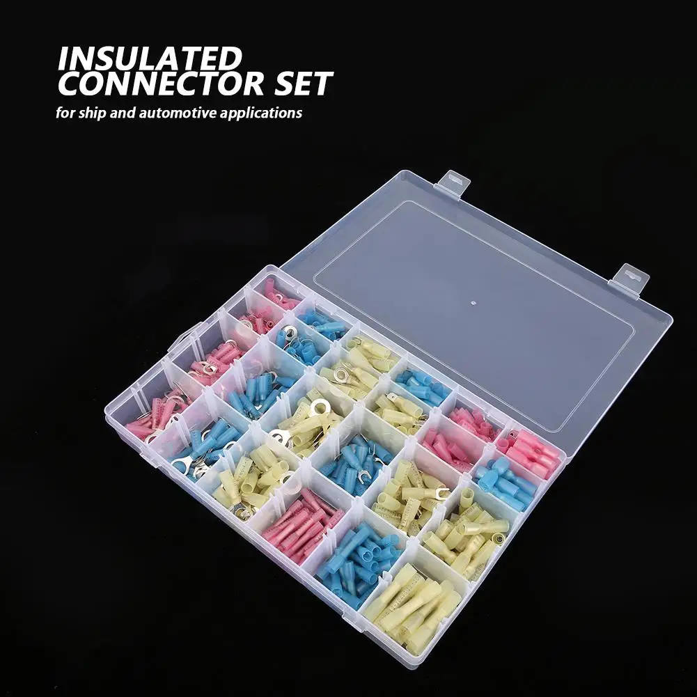 

480 pcs Crimp Terminal Assorted Insulated Electrical Wire Crimp Terminals Butt Ring Fork Connector Set
