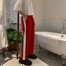 Men's Trousers 2019 Four Seasons Apply New Loose Nine Points Pants Straight Sports Casual Pants Personality Youth Men's Clothing