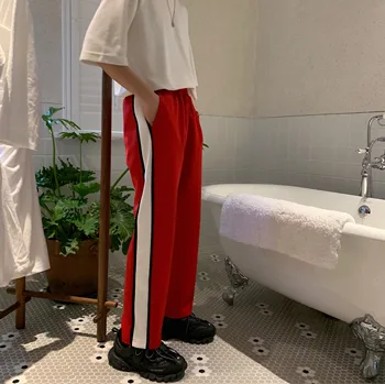 

Men's Trousers 2019 Four Seasons Apply New Loose Nine Points Pants Straight Sports Casual Pants Personality Youth Men's Clothing