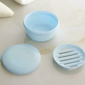 

Portable Case Drain Layer Travel Washing Soap Box with Lid Seal Leak-proof Dish