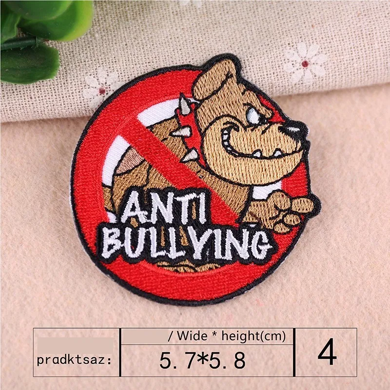 Нашивки с вышивкой Kawaii Bullydog собаки животные 3D нашивки на руку украшения сделай