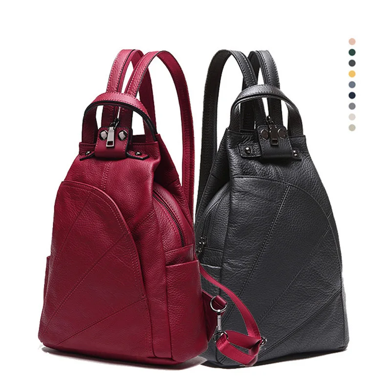 Woman 2019 Shoulders Package Genuine Leather Woman Package Backpack Cowhide