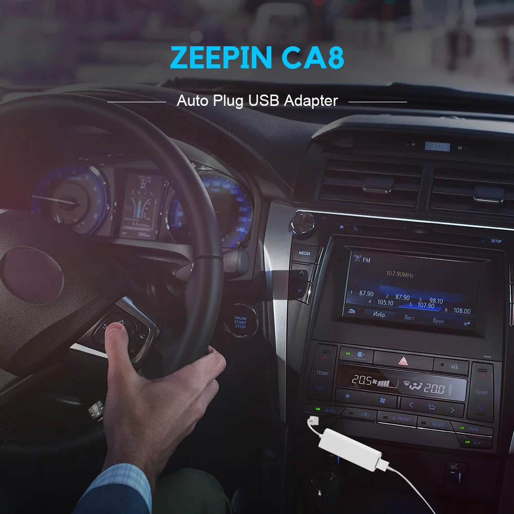 ZEEPIN CA8 5 V Автомобильное USB адаптер авто разъем для peugeot 307 407 Fiat Punto Rav4 автомобильные