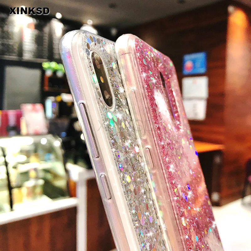 Cute Glittle Bling Case For Xiaomi Mi 9 8 SE A2 lite Redmi Note 7 6 5 Pro 5 Plus Soft TPU Phone Case Mi9 Mi8 lite SE Cover