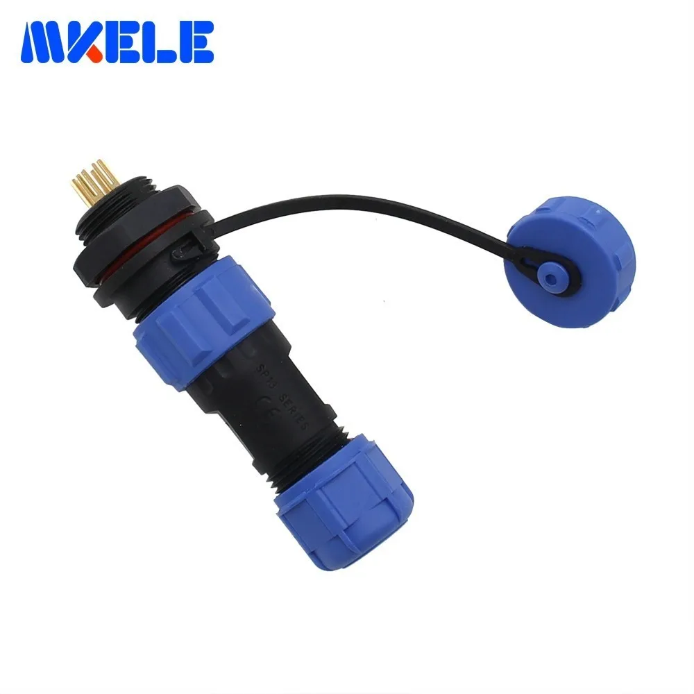 

Waterproof Aviation Connectors 13MM Straight Rear Nut Connector SP13 6 Pin Aeronautical Plug And Socket Protective Plug IP68