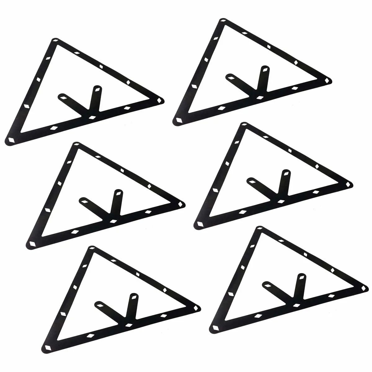 Mayitr 6 Pcs الثلاثي ماجيك الكرة رف المواقع البلياردو جديلة التبعي الأسود الرياضة الترفيه