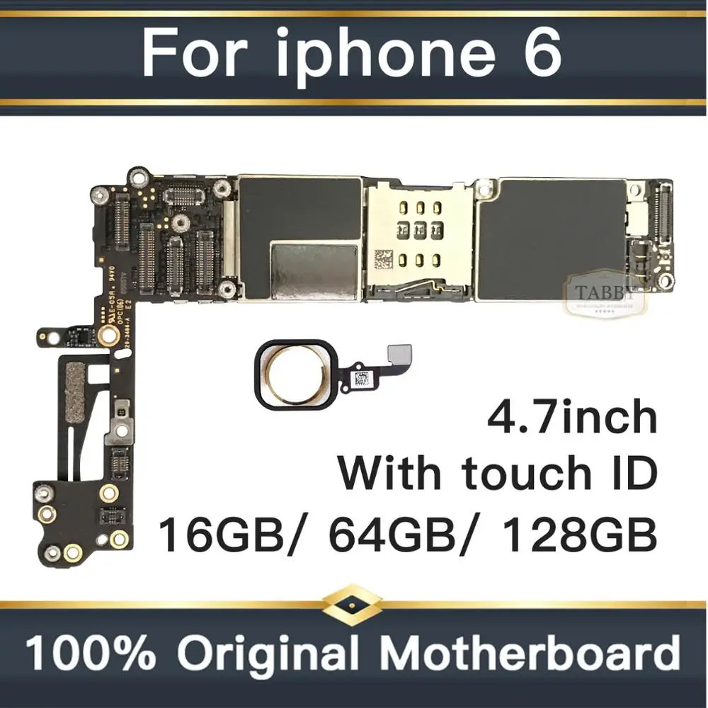 Материнская плата для iPhone 6 4 7 дюйма с распознаванием отпечатков пальцев