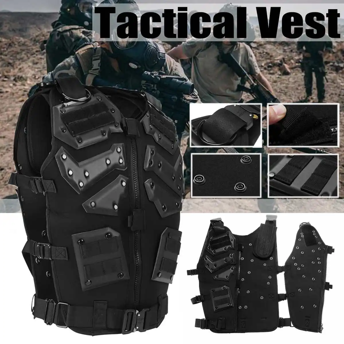 

Outdoor Sports Body for Armor Combat Assault Vest Waistcoat Tactical Molle Vest Plate Carrier Vest