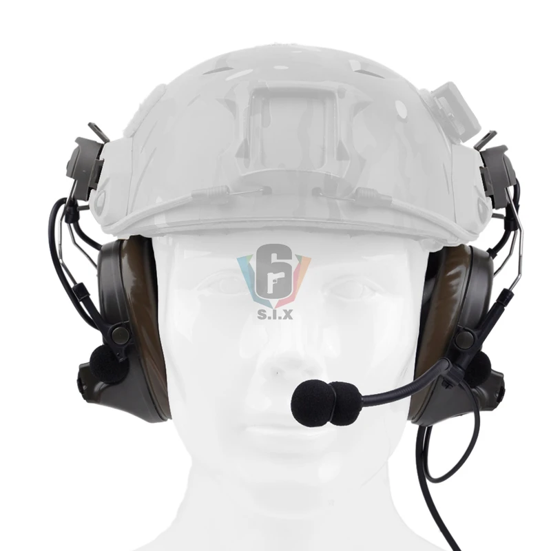 Z TAC Тактический шлем гарнитура Comtac II наушники стрельба страйкбол с рельсовым адаптером для быстрого шлема Comtac тактические наушники