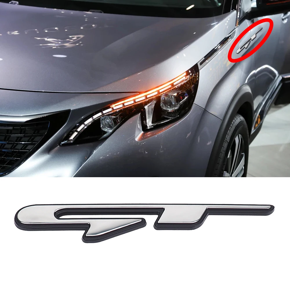 GT линии логотип Emblme 3D стерео Стикеры для Peugeot 206 207 208 301 308 2008 CRZ 3008 Защита от солнца