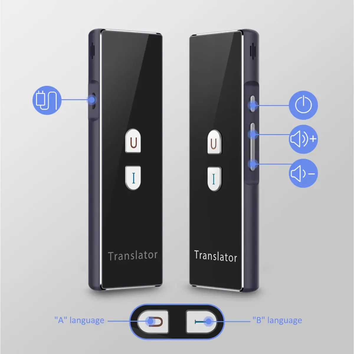Умный голосовой переводчик 40 языков мгновенный перевод bluetooth портативный для