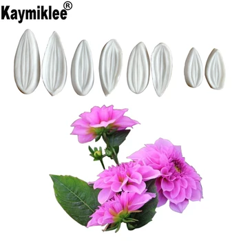 

Dahlia Silicone Veiner Mold Cake Decorating Fondant Impression Flower Mold Sugarcraft Cake Mold M2157