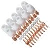 KKMOON 40Pcs Air Plasma Cutter Consumables Nozzles Tip Torch Consumable For PT-31 LG-40 Torch CUT-40 50 Electrodes Shield Cup 5