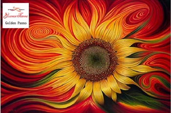 

Golden panno Diamond Embroidered Diamond Cross Stitch Crystal Flower Diamond Decoration Set Diy Diamond Sunflower Painting